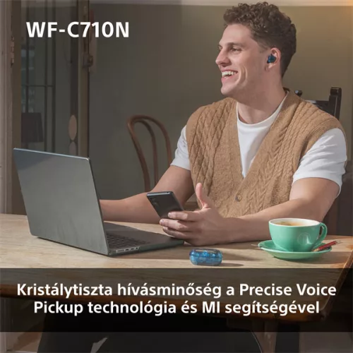 Sony WFC710 True Wireless Bluetooth zajszűrős rózsaszín fülhallgató