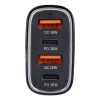Haffner HF227301 66W 2xUSB C/2xUSB fekete szivargyújtós töltő adapter