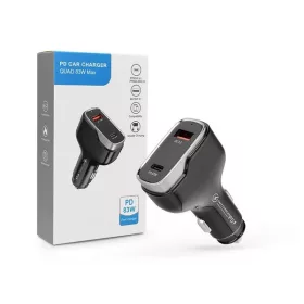   Haffner HF227295 65W USB C/USB fekete szivargyújtós töltő adapter