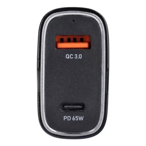 Haffner HF227295 65W USB C/USB fekete szivargyújtós töltő adapter