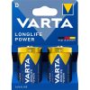 Varta 4920121422 Longlife Power góliát D (LR20) elem 2db/csomag (műanyagmentes csomagolás)