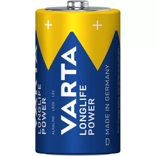 VARTA 4920121422 Longlife Power D (LR20) góliát elem 2db/csomag (műanyagmentes csomagolás)