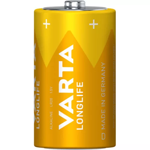 VARTA 4120101422 Longlife D (LR20) góliát elem 2db/csomag (műanyagmentes csomagolás)