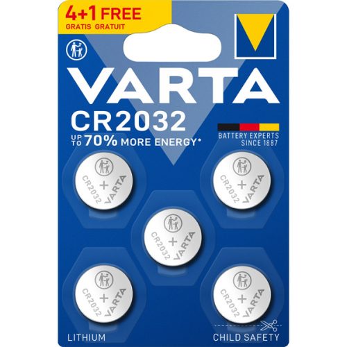 Varta 6032101495 CR2032 lítium gombelem 4+1db/bliszter