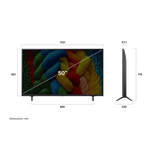 LG 50" 50NANO80A3B 4K UHD AI Smart NanoCell TV