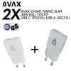 AVAX CH641W & CH641LB – 30W GaN USB-C & USB-A Gyorstöltő Duo