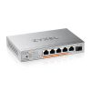 ZyXEL XMG-105HP 5x2.5GbE Multi-Gig PoE++ LAN (70W) 1xSFP+ nem menedzselhető PoE switch