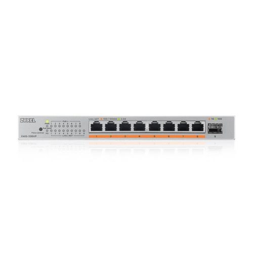 ZyXEL XMG-108HP 8x2.5GbE Multi-Gig PoE++ LAN (100W) 1xSFP+ nem menedzselhető PoE switch