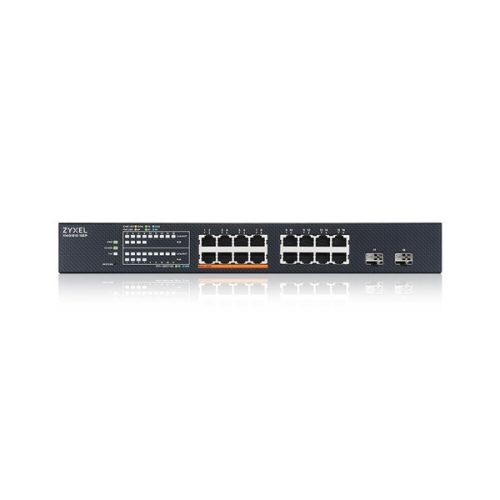 ZyXEL XMG1915-18EP 8x2.5GbE Multi-Gig LAN+8x2.5GbE Multi-Gig PoE++ LAN (180W) 2x10G SFP+ Smart menedzselhető PoE switch