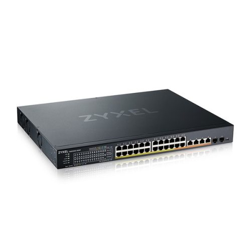 ZyXEL XMG1930-30HP 24x2.5GbE Multi-Gig PoE+ LAN (700W) 4x10GbE RJ45 2xSFP+ port L2 Smart menedzselhető PoE switch