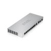 Zyxel XGS1010-12 v2 8xGbE LAN 2x2.5GbE Multi-Gig LAN 2xSFP+ port nem menedzselhető switch