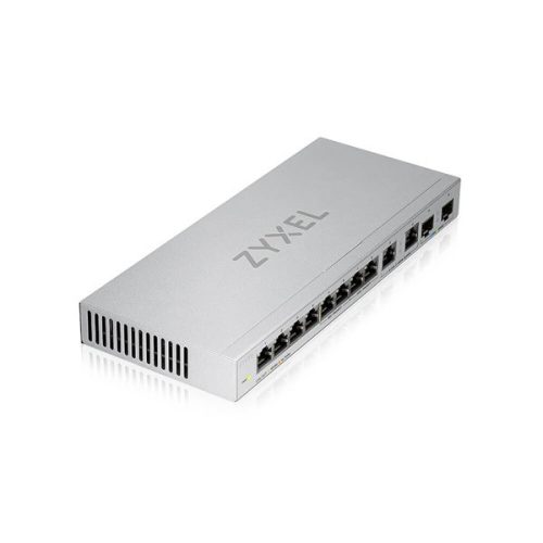 Zyxel XGS1010-12 v2 8xGbE LAN 2x2.5GbE Multi-Gig LAN 2xSFP+ port nem menedzselhető switch