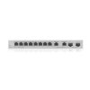 ZyXEL XGS1210-12 v2 8xGbE LAN 2x2.5GbE Multi-Gig LAN 2xSFP+ port web menedzselhető switch