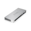 ZyXEL XGS1210-12 v2 8xGbE LAN 2x2.5GbE Multi-Gig LAN 2xSFP+ port web menedzselhető switch