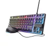 Trust 25754 GXT 798 2in1 fekete gamer billentyűzet és egér