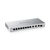 ZyXEL XGS1250-12 v2 8xGbE LAN 3x10GbE Multi-Gig LAN 1x SFP+ port web menedzselhető switch