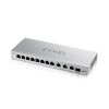 ZyXEL XGS1250-12 v2 8xGbE LAN 3x10GbE Multi-Gig LAN 1x SFP+ port web menedzselhető switch
