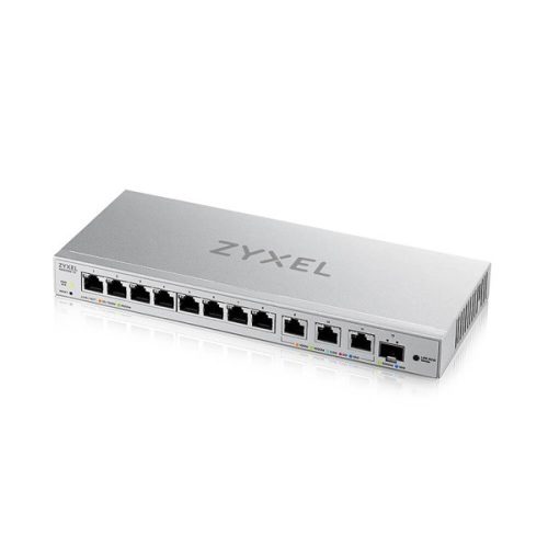 ZyXEL XGS1250-12 v2 8xGbE LAN 3x10GbE Multi-Gig LAN 1x SFP+ port web menedzselhető switch