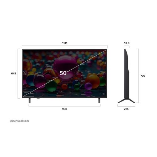 LG 50" 50UA75006LA 4K UHD AI Smart LED TV