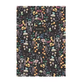   Kalendart 404 Notes found C167N A5 Flowers Black élfestett jegyzetfüzet