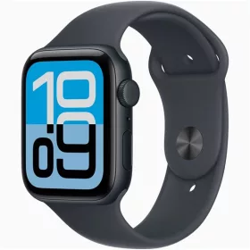   Apple Watch SE3 Cellular (44mm) éjfekete alumínium tok, éjfekete M/L sportszíjas okosóra