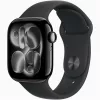Apple Watch S11 GPS-es (42mm) kozmoszfekete alumínium tok, fekete S/M sportszíjas okosóra
