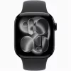 Apple Watch S11 GPS-es (42mm) kozmoszfekete alumínium tok, fekete S/M sportszíjas okosóra