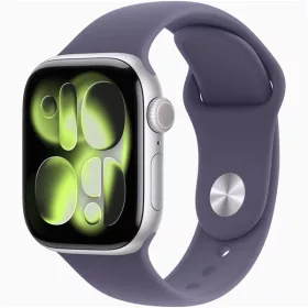   Apple Watch S11 GPS-es (42mm) ezüst alumínium tok, ködös lila M/L sportszíjas okosóra