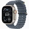 Apple Watch Ultra 3 Cellular (49mm) natúr titánium tok, acélkék óceán szíjas okosóra