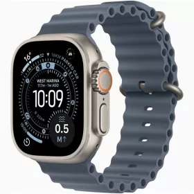   Apple Watch Ultra 3 Cellular (49mm) natúr titánium tok, acélkék óceán szíjas okosóra