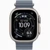 Apple Watch Ultra 3 Cellular (49mm) natúr titánium tok, acélkék óceán szíjas okosóra