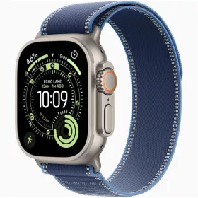   Apple Watch Ultra 3 Cellular (49mm) natúr titánium tok, kék-élénkkék S/M terep pánt okosóra