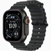 Apple Watch Ultra 3 Cellular (49mm) fekete titánium tok, fekete óceán szíjas okosóra