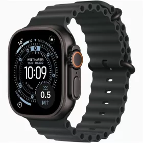  Apple Watch Ultra 3 Cellular (49mm) fekete titánium tok, fekete óceán szíjas okosóra
