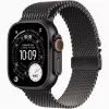 Apple Watch Ultra 3 Cellular (49mm) fekete titánium tok, fekete L milánói szíjas okosóra