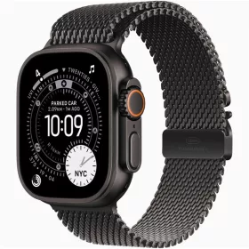   Apple Watch Ultra 3 Cellular (49mm) fekete titánium tok, fekete L milánói szíjas okosóra