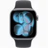 Apple Watch S11 Cellular (42mm) asztroszürke alumínium tok, fekete M/L sportszíjas okosóra