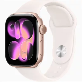   Apple Watch S11 Cellular (42mm) rózsaarany alumínium tok, lágy rózsaszín S/M sportszíjas okosóra