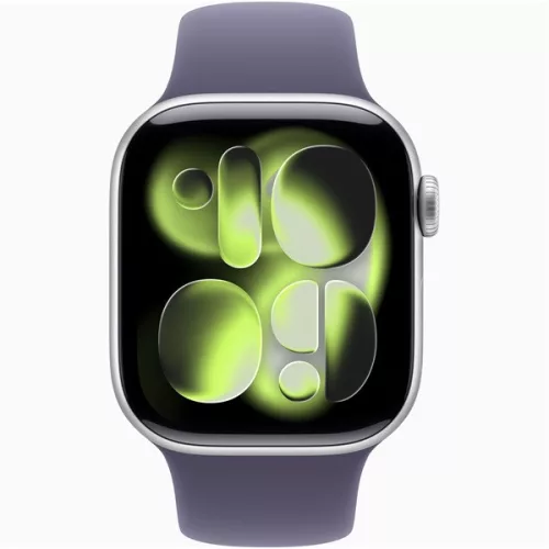 Apple Watch S11 Cellular (42mm) ezüst alumínium tok, ködös lila S/M sportszíjas okosóra