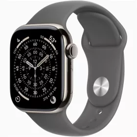   Apple Watch S11 Cellular (42mm) natúr titánium tok, kőszürke S/M sportszíjas okosóra