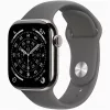Apple Watch S11 Cellular (42mm) natúr titánium tok, kőszürke M/L sportszíjas okosóra