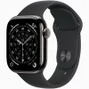 Apple Watch S11 Cellular (42mm) palaszürke titánium tok, fekete S/M sportszíjas okosóra