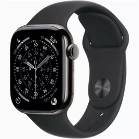   Apple Watch S11 Cellular (42mm) palaszürke titánium tok, fekete S/M sportszíjas okosóra
