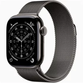  Apple Watch S11 Cellular (42mm) palaszürke titánium tok, palaszürke milánói szíjas okosóra
