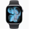 Apple Watch S11 Cellular (46mm) asztroszürke alumínium tok, fekete M/L sportszíjas okosóra