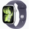 Apple Watch S11 Cellular (46mm) ezüst alumínium tok, ködös lila M/L sportszíjas okosóra