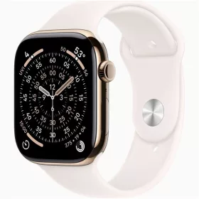   Apple Watch S11 Cellular (46mm) arany titánium tok, lágy rózsaszín M/L sportszíjas okosóra
