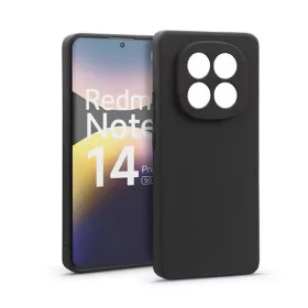   Haffner HF366154 Xiaomi Redmi Note 14 Pro Plus 5G fekete Matt szilikon tok
