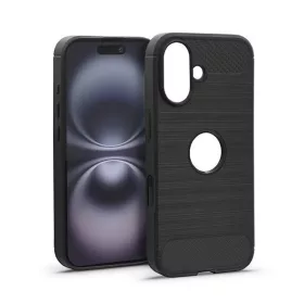 Haffner HF304293 Apple iPhone 16 Carbon fekete szilikon tok