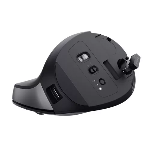 Trust 25146 Bayo+ vezeték nélküli fekete többeszközös ergonómikus egér